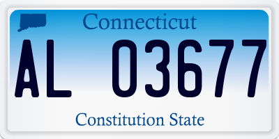 CT license plate AL03677