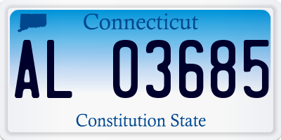 CT license plate AL03685