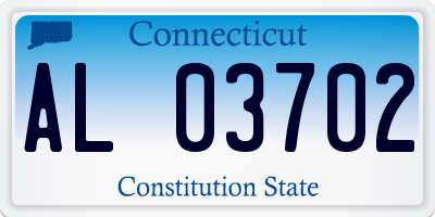 CT license plate AL03702