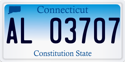 CT license plate AL03707