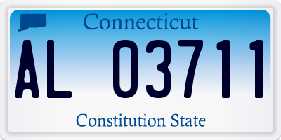 CT license plate AL03711