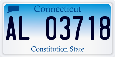CT license plate AL03718