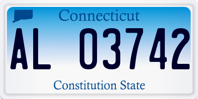 CT license plate AL03742