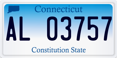 CT license plate AL03757