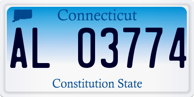 CT license plate AL03774