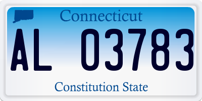 CT license plate AL03783
