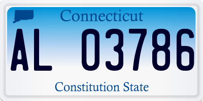 CT license plate AL03786