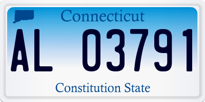 CT license plate AL03791