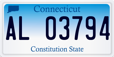 CT license plate AL03794