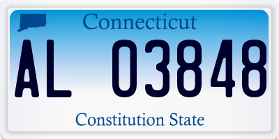 CT license plate AL03848