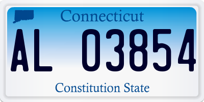 CT license plate AL03854