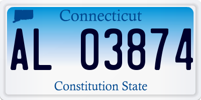 CT license plate AL03874