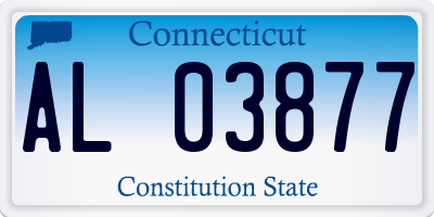 CT license plate AL03877