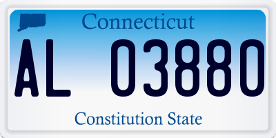 CT license plate AL03880