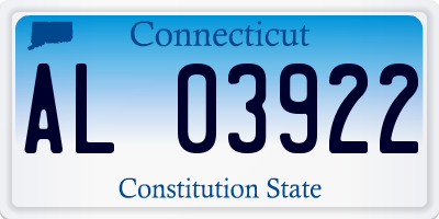 CT license plate AL03922