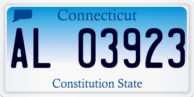 CT license plate AL03923