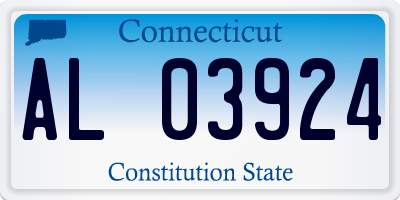 CT license plate AL03924
