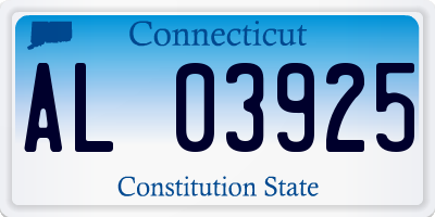 CT license plate AL03925