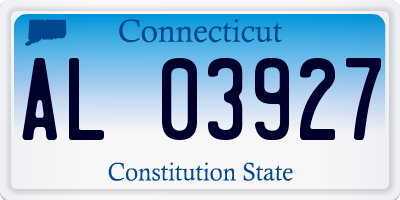 CT license plate AL03927