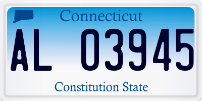 CT license plate AL03945