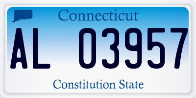 CT license plate AL03957