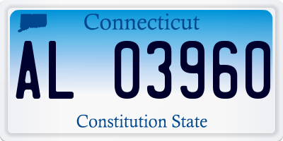 CT license plate AL03960