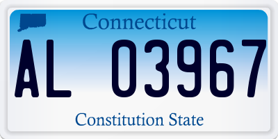 CT license plate AL03967