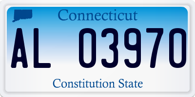 CT license plate AL03970