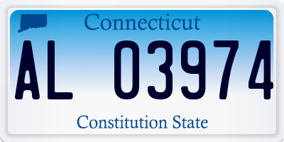 CT license plate AL03974
