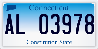 CT license plate AL03978