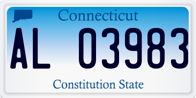 CT license plate AL03983