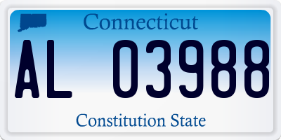 CT license plate AL03988