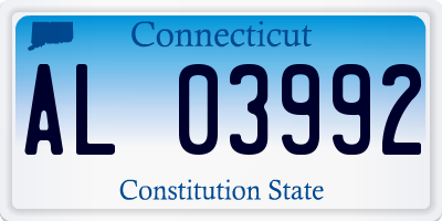 CT license plate AL03992
