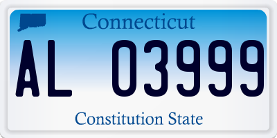 CT license plate AL03999