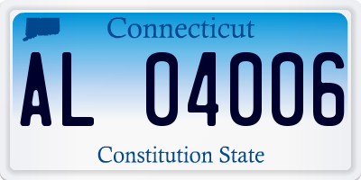 CT license plate AL04006