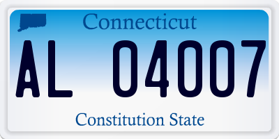 CT license plate AL04007
