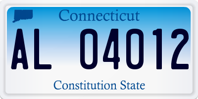 CT license plate AL04012