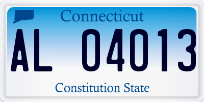 CT license plate AL04013