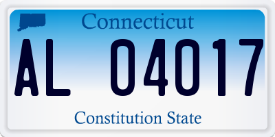 CT license plate AL04017