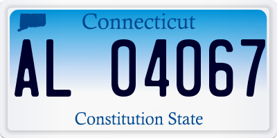 CT license plate AL04067