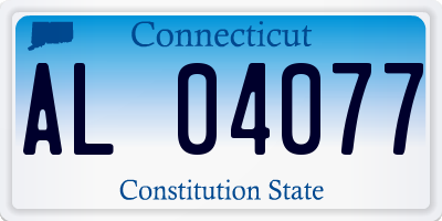 CT license plate AL04077