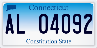 CT license plate AL04092