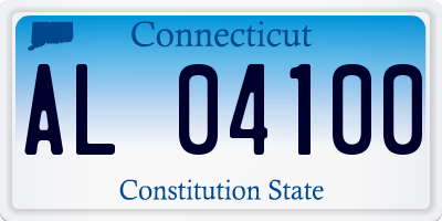 CT license plate AL04100