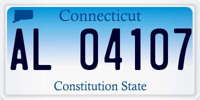 CT license plate AL04107