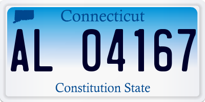 CT license plate AL04167