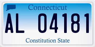 CT license plate AL04181