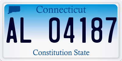 CT license plate AL04187