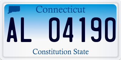 CT license plate AL04190