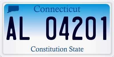 CT license plate AL04201