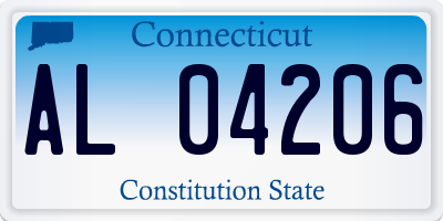 CT license plate AL04206